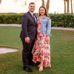 Pink Floral Maxi High Low Lulu's Dress